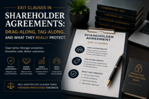 Exit Clauses in Shareholder Agreements: Drag-Along, Tag-Along, and What They Really Protect