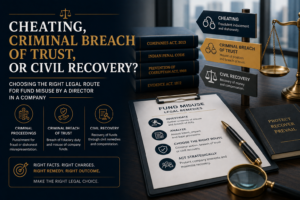 Cheating, Criminal Breach of Trust, or Civil Recovery? Choosing the Right Legal Route for Fund Misuse by a Director in a Company