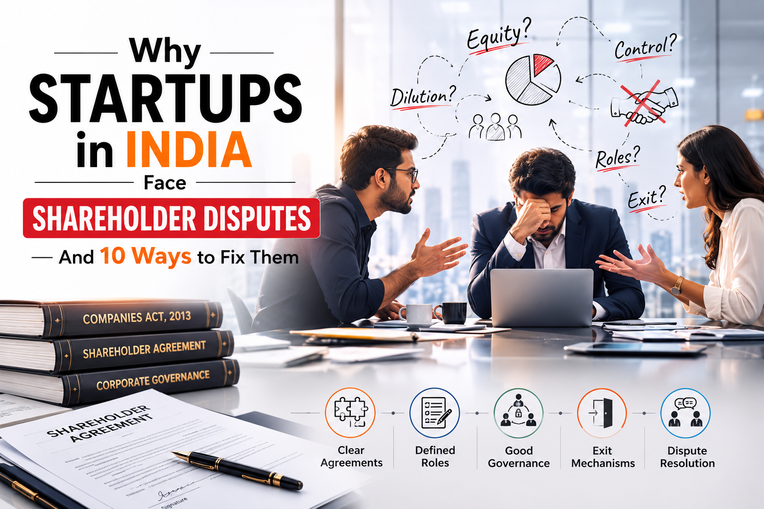 Why Startups in India Face Shareholder Disputes — And 10 Ways to Fix Them