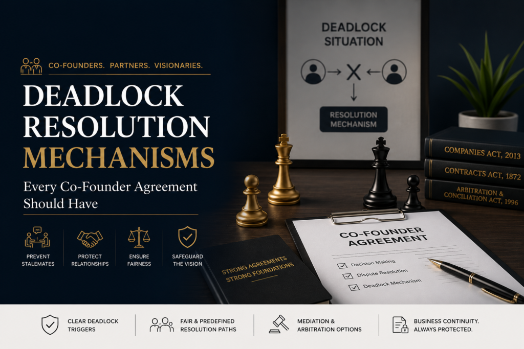 Deadlock Resolution Mechanisms Every Co-Founder Agreement Should Have
