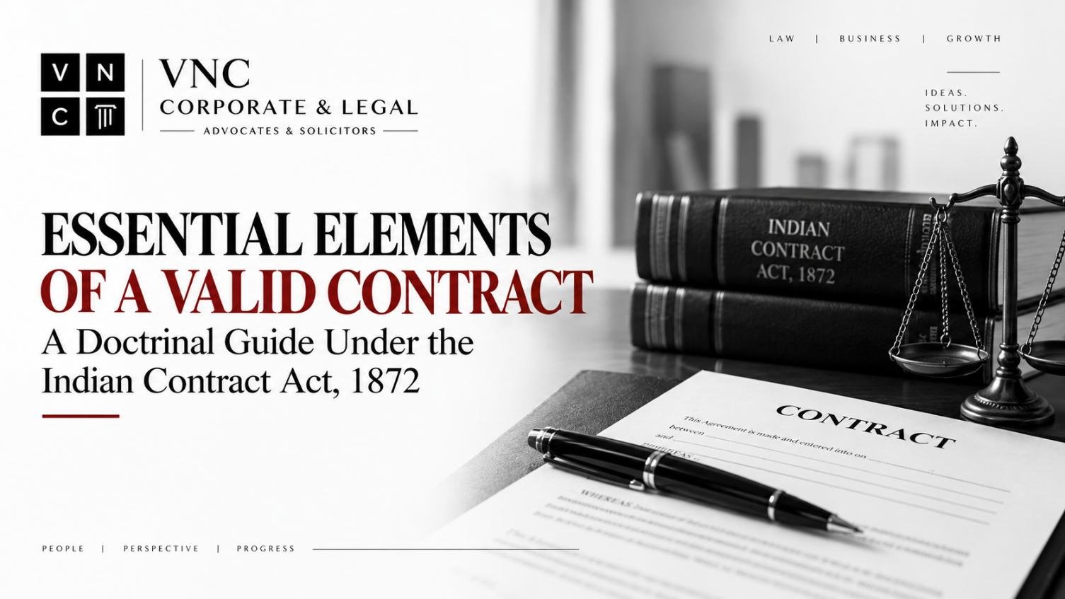 ESSENTIAL ELEMENTS OF A VALID CONTRACT – A Doctrinal Guide Under the Indian Contract Act, 1872